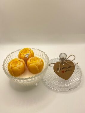 🕯️🌸Handmade scented Candle in Glass Jar